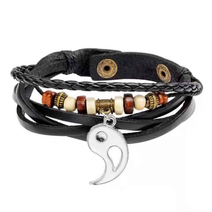 Pulsera de equilibrio de pareja con colgante Yin Yang