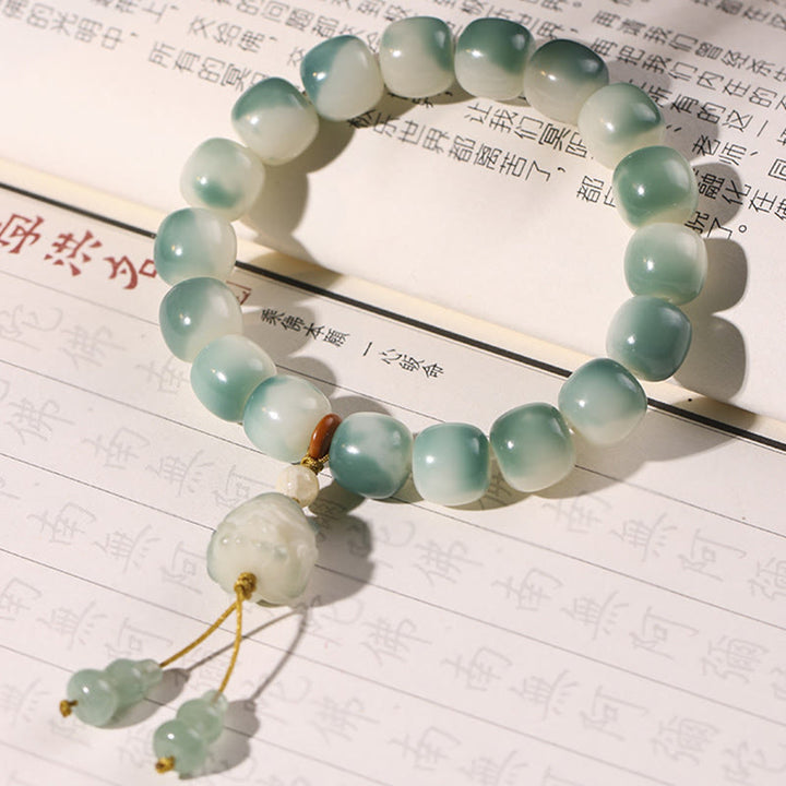 Pulsera de la paz con Buddha Stones, semillas de Bodhi, zorro de nueve colas, garra de gato, piña y garra - image 8