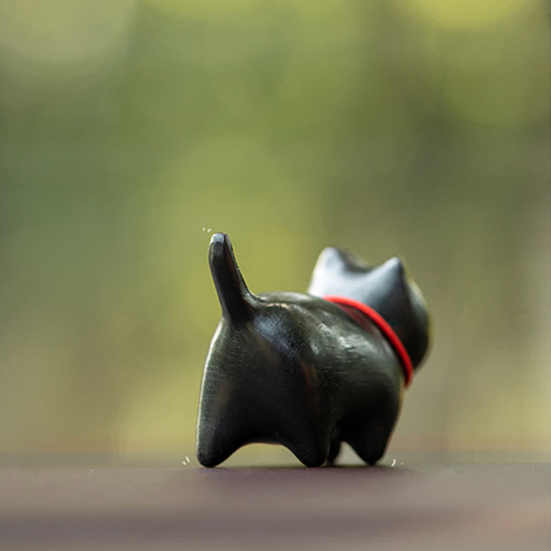 Buddha Stones Sándalo Verde Hoja Pequeña Sándalo Rojo Lindo Gato Animales Calmante Paz Decoraciones