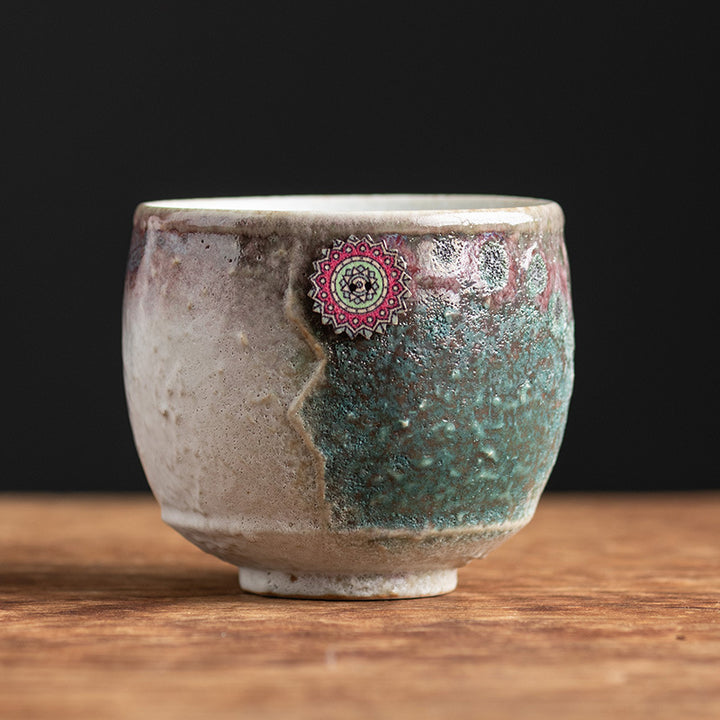 Taza de café de cerámica con cambio de horno de girasol de Buddha Stones , taza de café expreso con leche y té, 250ml