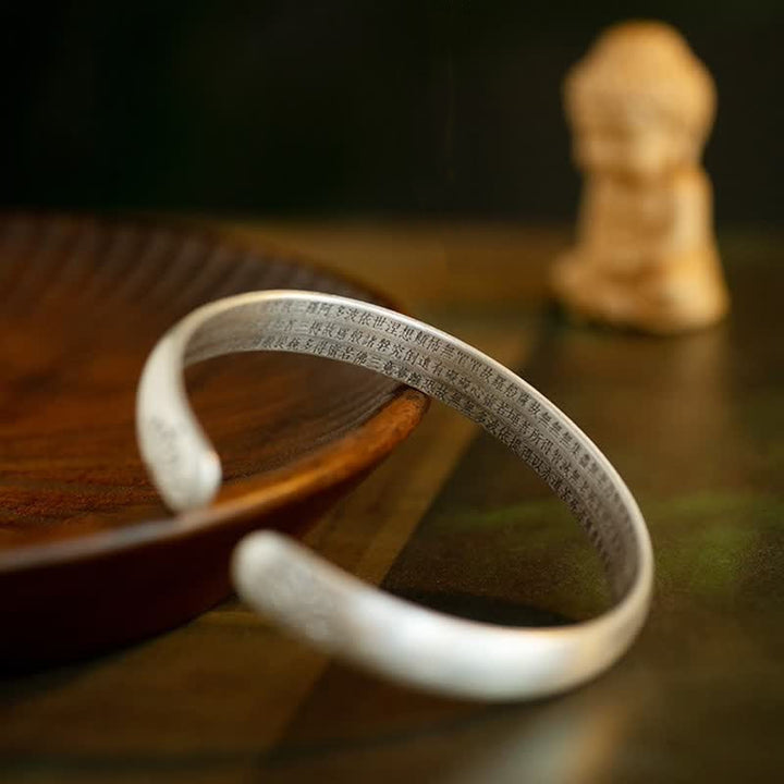 Pulsera de la suerte curativa de cobre blanco con Buddha Stones , flor de loto, corazón, Sutra