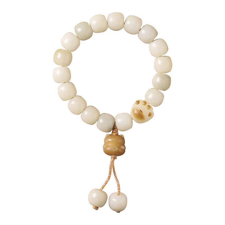 Pulsera de la paz con Buddha Stones, gato de la suerte, semilla Bodhi, pata de gato - image 10