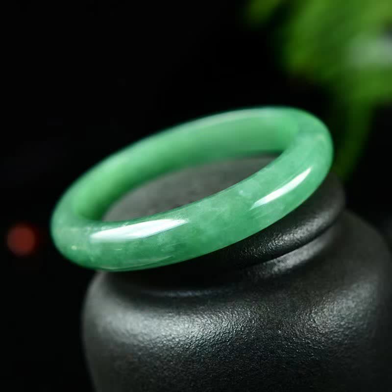 Pulsera rígida de jade con Buddha Stones para la sanación, la abundancia y la protección - image 1