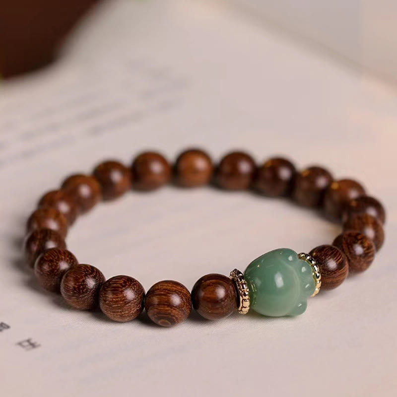 Pulsera de protección de pata de gato encantadora de sándalo con Buddha Stones - Sándalo - image 1