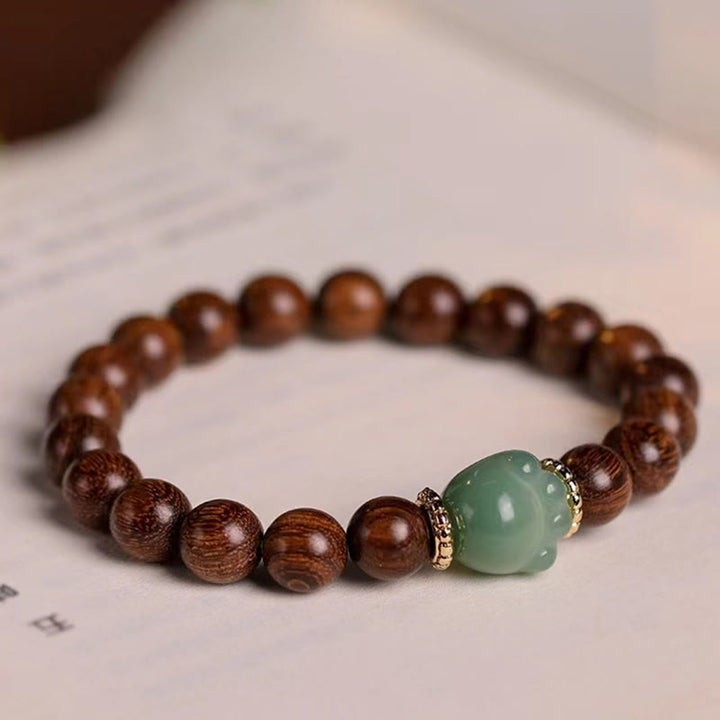 Pulsera de protección de pata de gato encantadora de sándalo con Buddha Stones - Sándalo - image 1