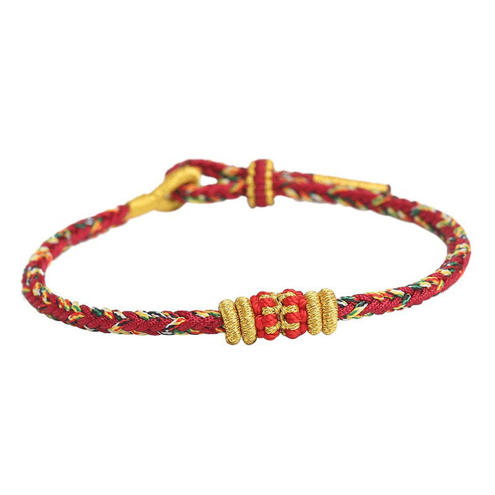 Pulsera trenzada de la suerte con nudo King Kong y cuerda colorida hecha a mano con Buddha Stones - image 11
