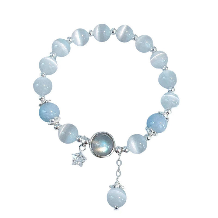 Pulsera de soporte con dije de estrella, mariposa, piedra lunar, ojo de gato, Buddha Stones - image 16