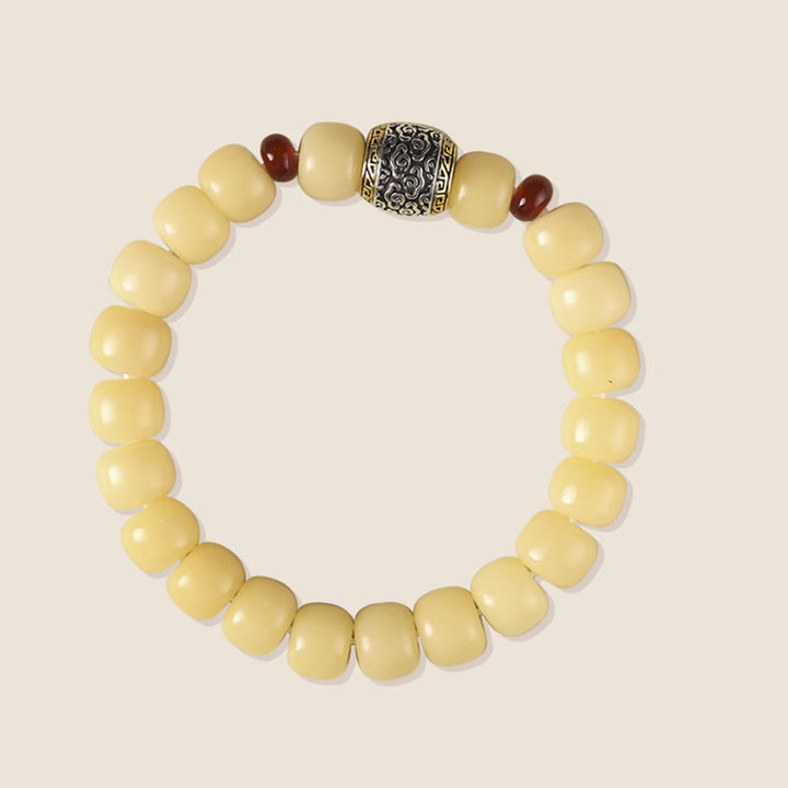 Pulsera de paz con cuentas de carácter Fu de nube auspiciosa de semillas Bodhi de Buddha Stones