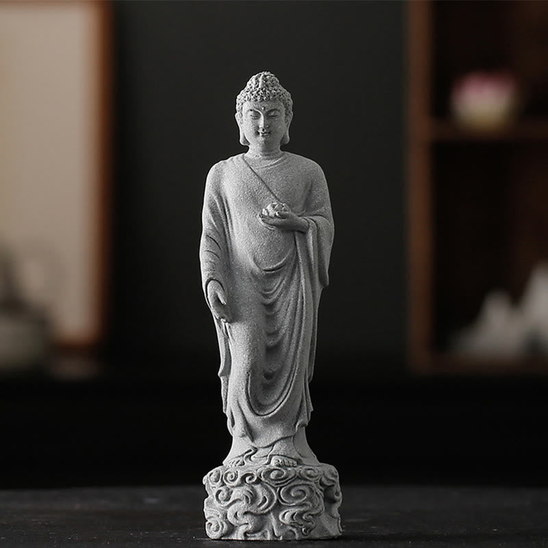 Buddha Stones Meditación Buda Nubes Auspiciosas Diseño Serenidad Decoración del Hogar - Buda 6*6*20cm - image 0