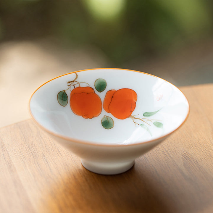 Taza de té de Kung Fu con Buddha Stones, flor de Mandala, pez Koi, pájaro de loto, caquis, 50ml