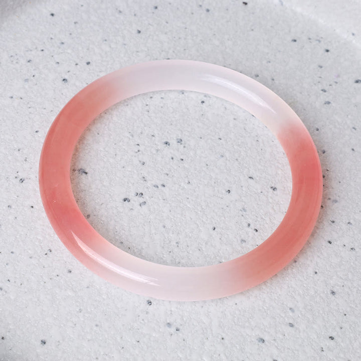 Brazalete de pulsera de riqueza de jade de seda dorada rosa con Buddha Stones - image 6
