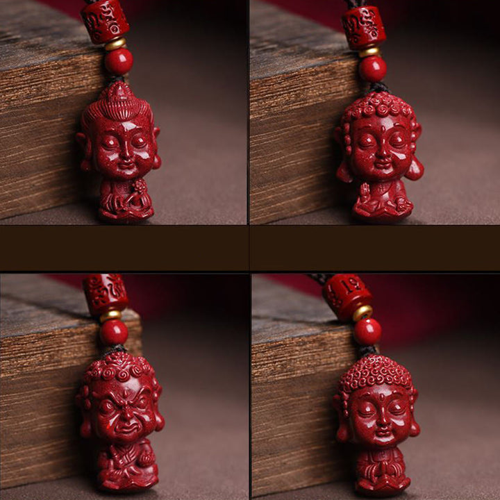 Buddha Stones zodiaco chino Buda Natal amuleto de cinabrio Natural mantener alejado los espíritus malignos COLLAR COLGANTE