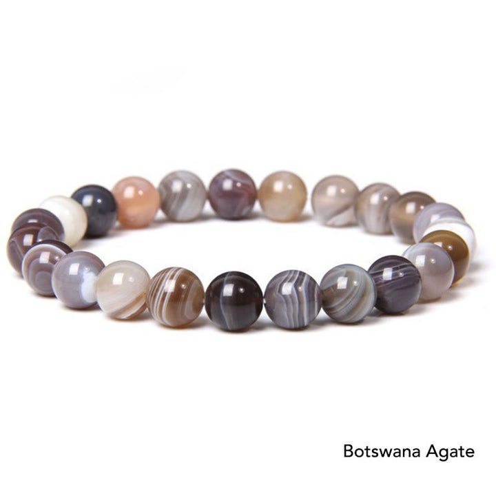Pulsera con cuentas de equilibrio de cristal de piedra de ágata natural