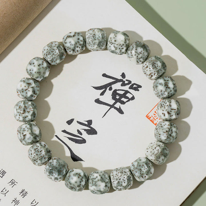 Pulsera de riqueza auspiciosa de semillas Bodhi coloridas naturales de Buddha Stones