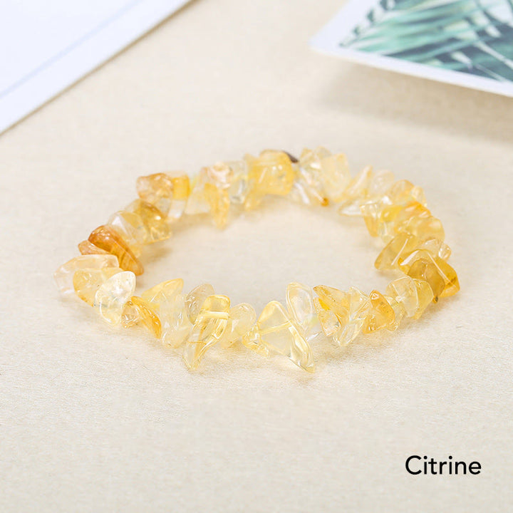 Pulsera calmante de calidez de piedra de cristal de forma irregular natural - Citrino (circunferencia de la muñeca: 15-16 cm) - image 9
