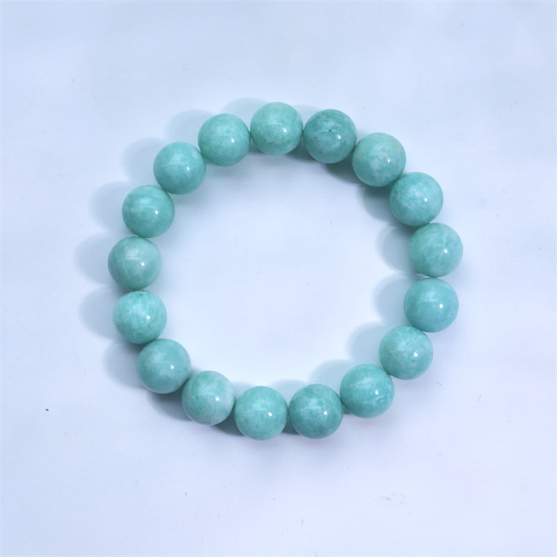 Pulsera de confianza curativa con cuentas de amazonita natural de Buddha Stones