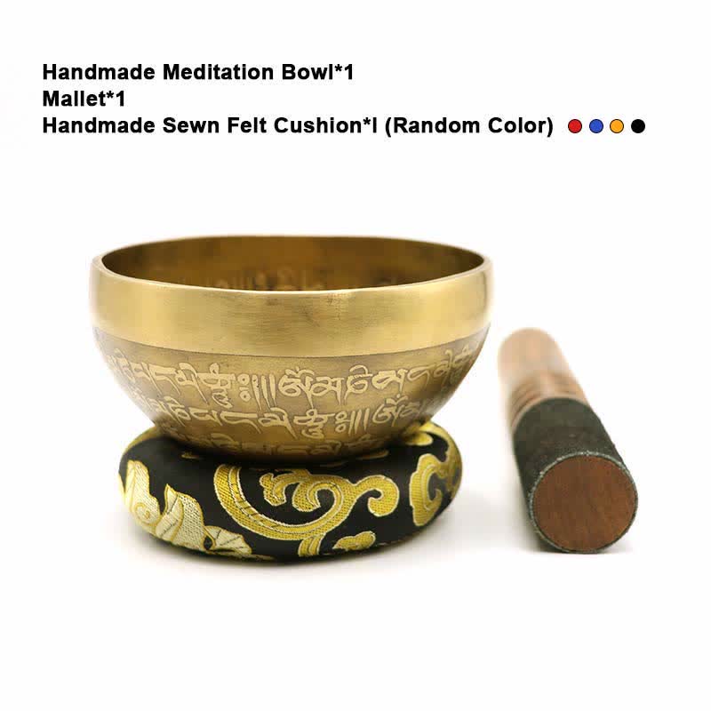 Cuenco tibetano Sutra hecho a mano para curación y meditación, juego de cuencos con sonido de energía positiva - 5,51 pulgadas (14 cm) - image 2