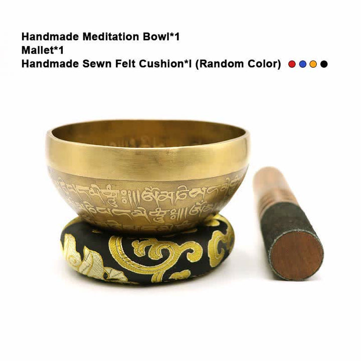 Cuenco tibetano Sutra hecho a mano para curación y meditación, juego de cuencos con sonido de energía positiva - 5,51 pulgadas (14 cm) - image 2