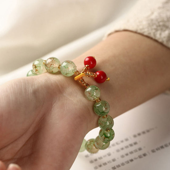 Pulsera de armonía con cuentas de cristal Liuli de Buddha Stones