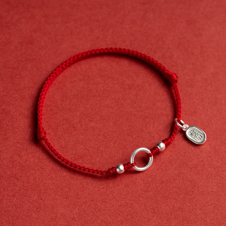 Pulsera de hilo rojo con hebilla de loto, paz, alegría, suerte, fortuna, plata de ley 925 , Buddha Stones - Rojo (circunferencia de la muñeca 15-18 cm) - Paz y alegría - image 17