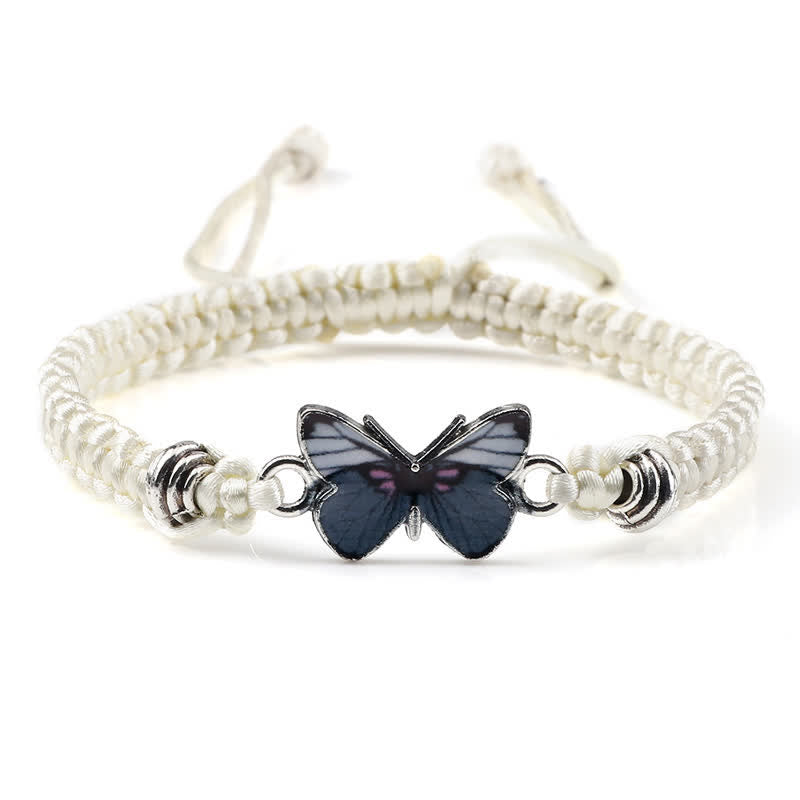 Pulsera con dije de hilo de amor y libertad de mariposa con Buddha Stones
