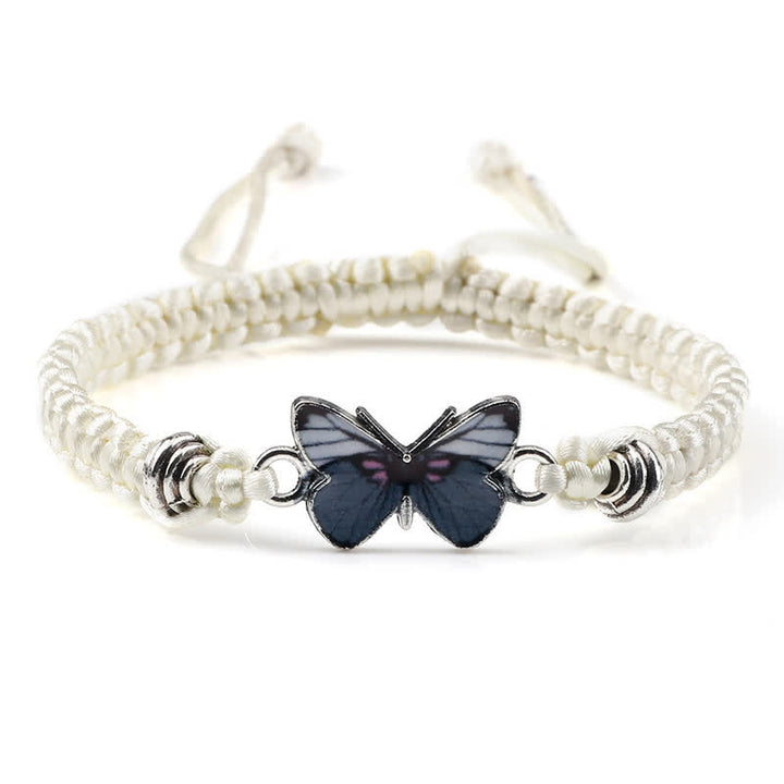 Pulsera con dije de hilo de amor y libertad de mariposa con Buddha Stones