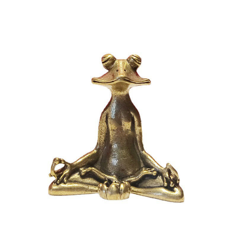 Buddha Stones, Mini Rana pequeña, Tortuga, pez Koi, Caracol, cangrejo, cobre, riqueza, decoración del hogar - image 11