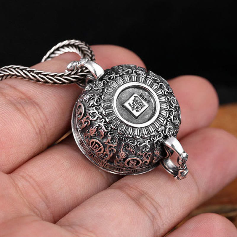 Colgante de collar de riqueza con lingotes de monedas de cobre y cuenco del tesoro de Buddha Stones