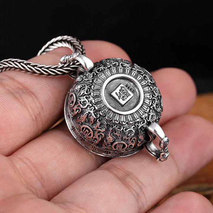 Colgante de collar de riqueza con lingotes de monedas de cobre y cuenco del tesoro de Buddha Stones