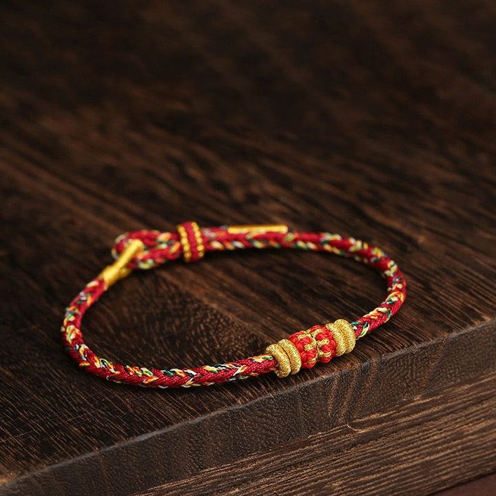 Pulsera trenzada de la suerte con nudo King Kong y cuerda colorida hecha a mano con Buddha Stones - image 3