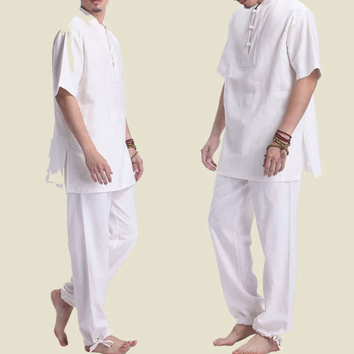 Conjunto de ropa de lino y algodón para hombre, meditación Zen espiritual, Buddha Stones, práctica de oración - image 8