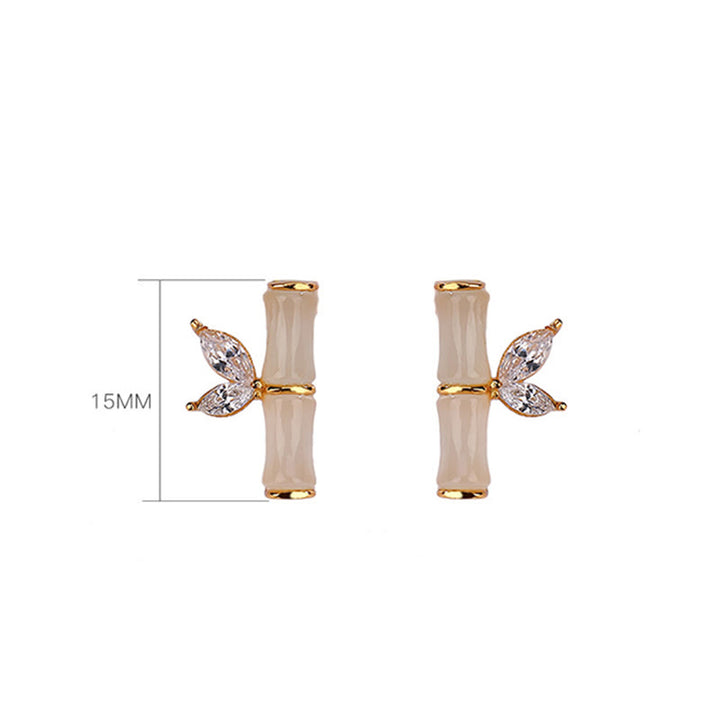Pendientes de plata de ley 925 con Buddha Stones , jade cian hetiano, jade blanco, ágata roja, patrón de bambú, pendientes de la suerte