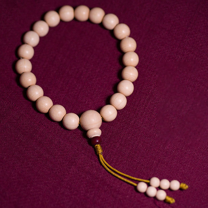 Buddha Stones Natural Abelia Biflora Madera Bendición Muñeca Mala