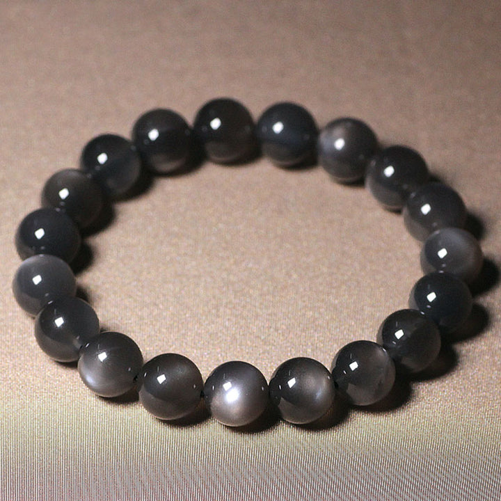 Pulsera de cuentas de amor positivo de piedra lunar natural