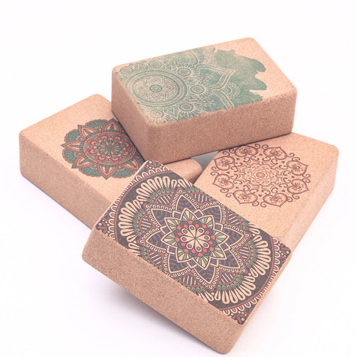 Bloque de corcho de yoga consciente con mandala tibetana de Buddha Stones - image 0