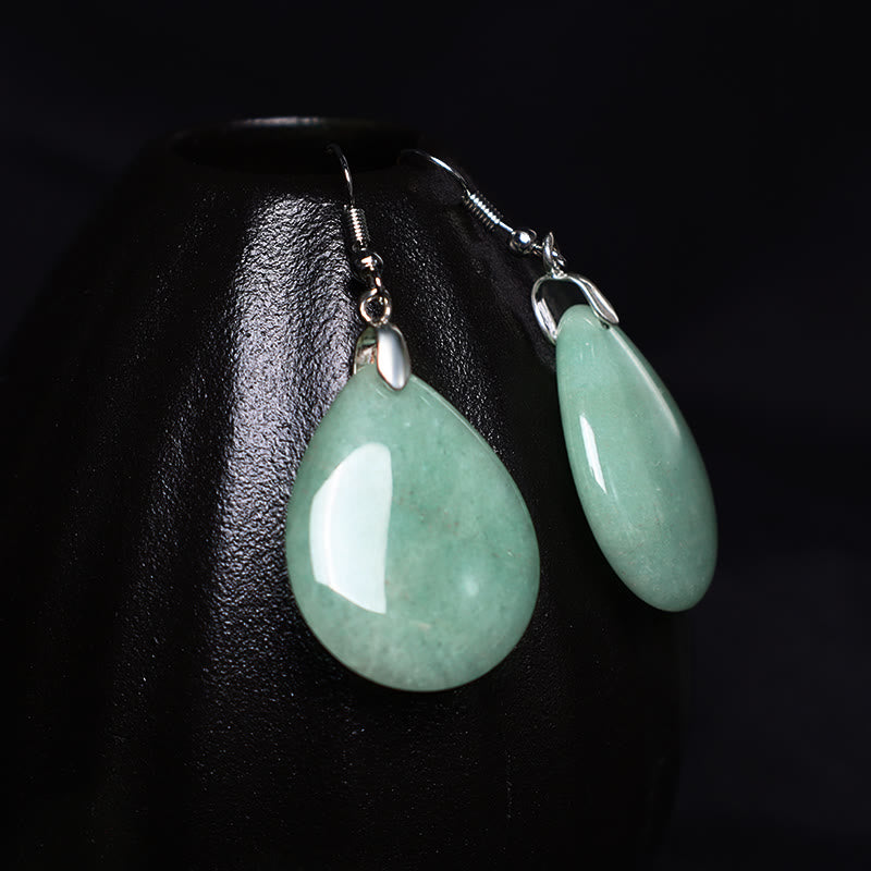 Pendientes colgantes curativos de aventurina natural con Buddha Stones