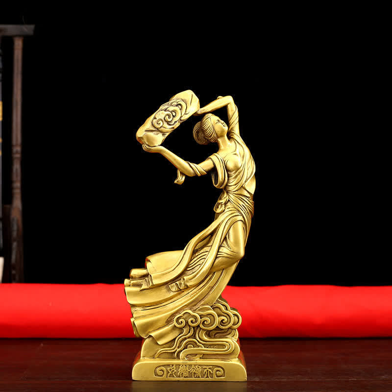 Bodhisattva Nuwa repara la decoración de la estatua de cobre de protección del cielo - 11*8*27 cm - image 0
