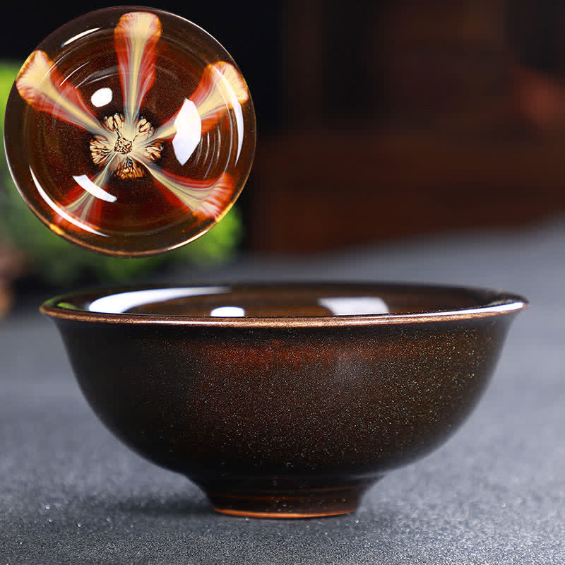 Tazas de té de cerámica coloridas con Buddha Stones para el hogar y la oficina