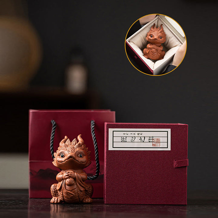 Buddha Stones, dragón de la suerte, riqueza, té, mascota, figura decorativa de arcilla púrpura, decoración - image 24