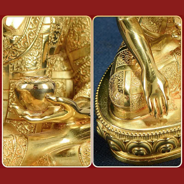 Figura de Buda Shakyamuni, estatua de cobre de iluminación, decoración para el hogar - image 17