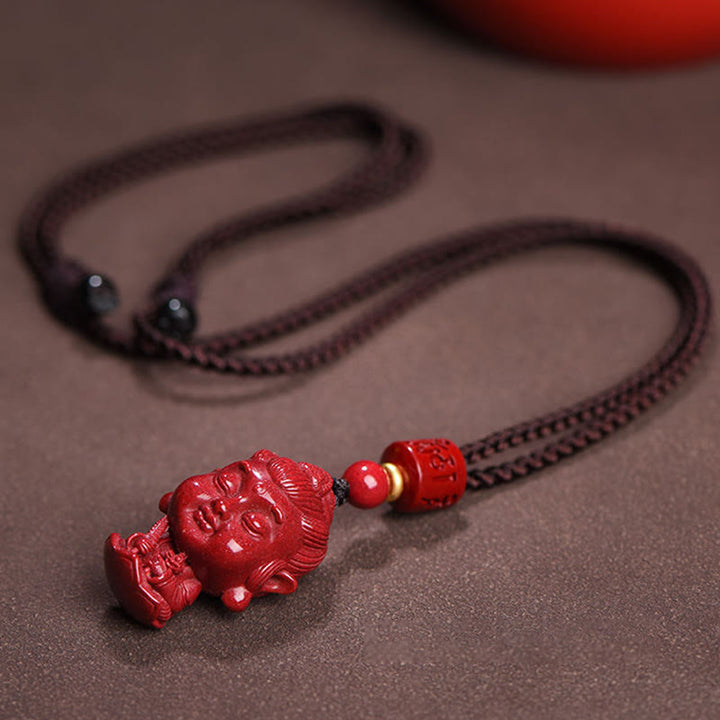 Buddha Stones zodiaco chino Buda Natal amuleto de cinabrio Natural mantener alejado los espíritus malignos COLLAR COLGANTE