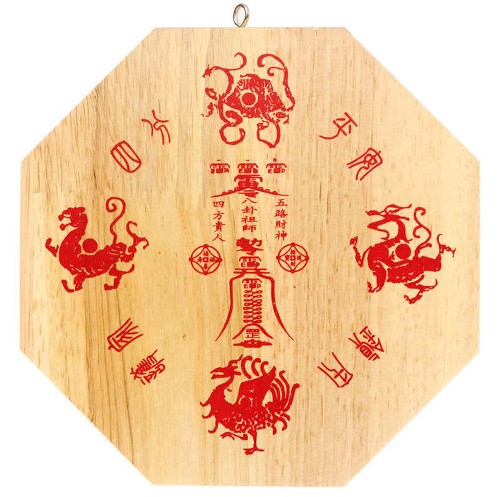 Espejo de mapa de energía de equilibrio de madera de melocotón con mapa de Bagua de Feng Shui - image 6