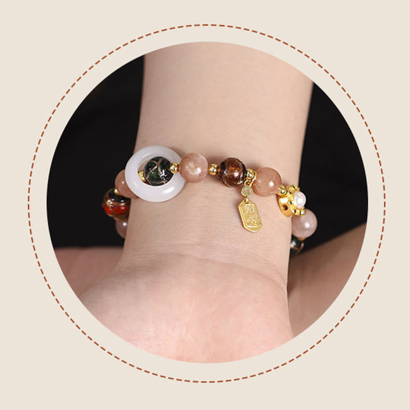 Buddha Stones, incienso tibetano, ceniza de cristal Liuli, piedra Tridacna, piedra solar, Om Mani Padme Hum, pulsera con dije de rueda de oración