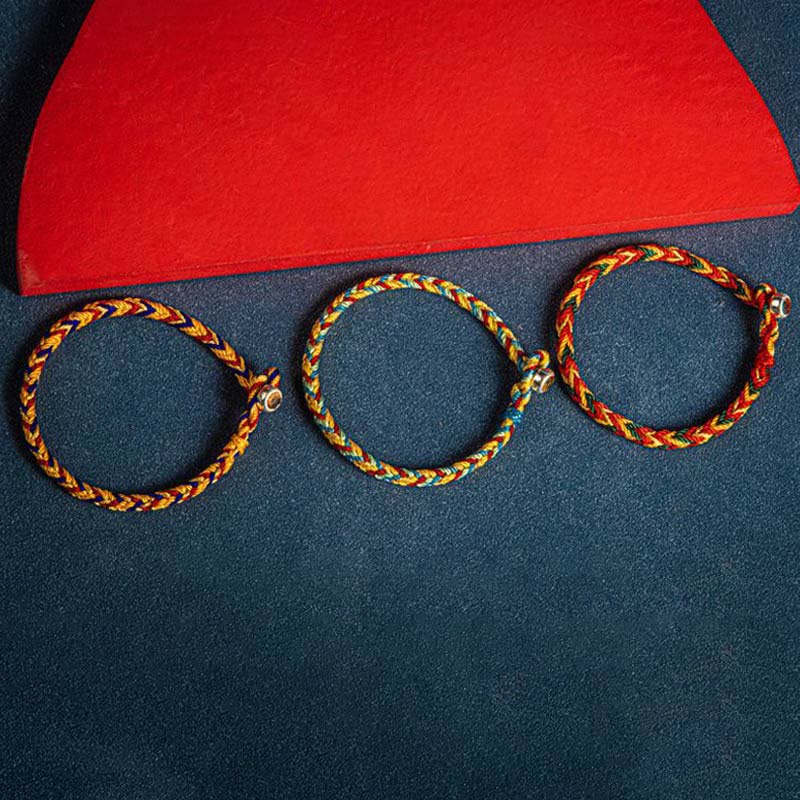 Buddha Stones;Que estés sano y salvo todo el año; Pulsera Suerte Multicolor