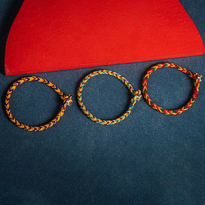 Buddha Stones;Que estés sano y salvo todo el año; Pulsera Suerte Multicolor