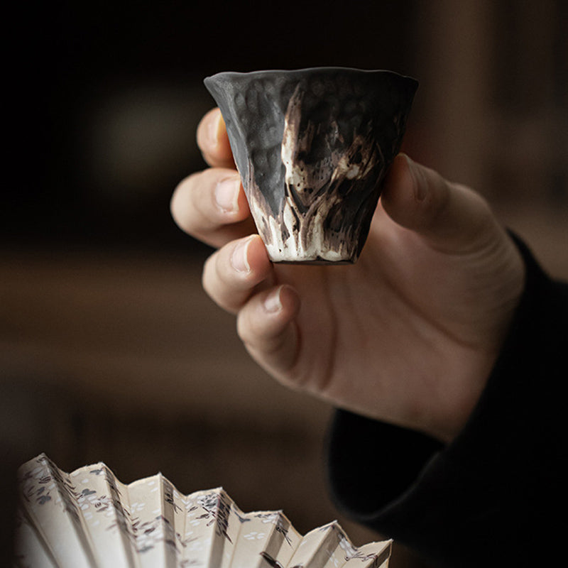 Taza de té de cerámica Zen con forma de flor de loto, Buddha Stones, taza de té de Kung Fu, 50ml