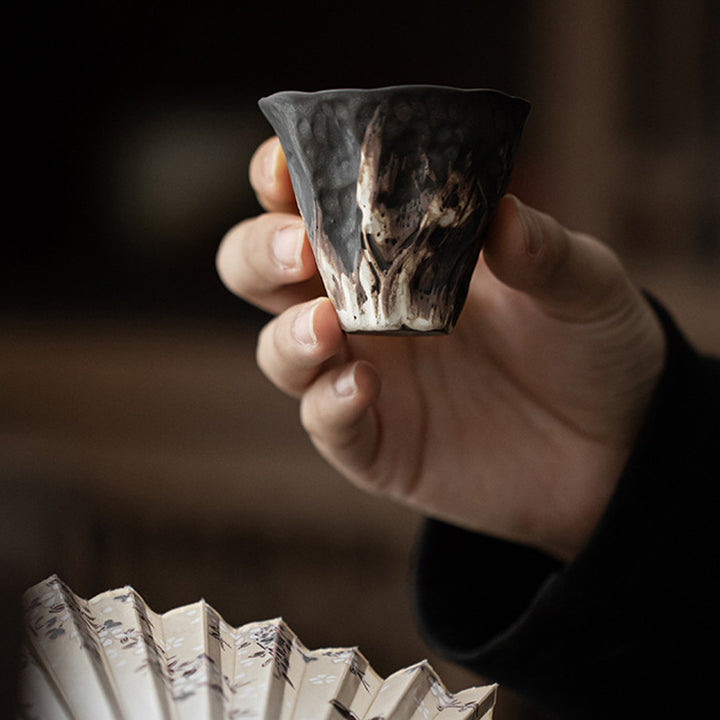 Taza de té de cerámica Zen con forma de flor de loto, Buddha Stones, taza de té de Kung Fu, 50ml