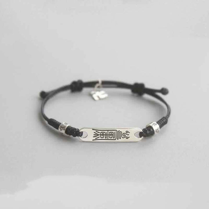 Pulsera trenzada de la fuerza de la suerte con hilo rojo de plata de ley 925 con Buddha Stones - image 10