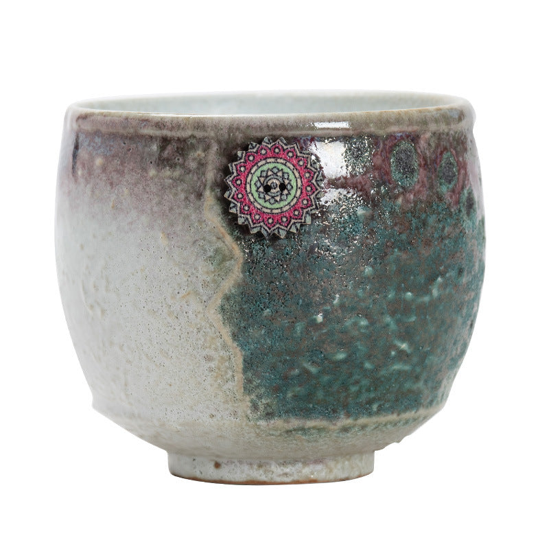 Taza de café de cerámica con cambio de horno de girasol de Buddha Stones , taza de café expreso con leche y té, 250ml