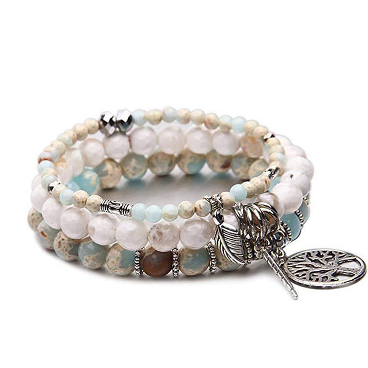 Pulsera Equilibrio Árbol De La Vida Buddha Stones Turquesa